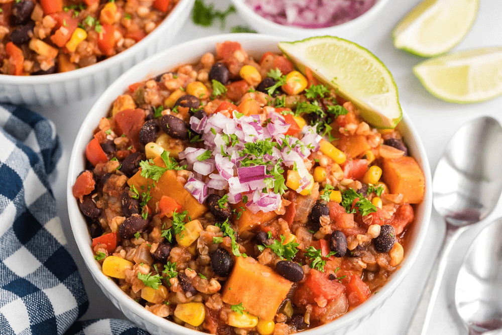 Healthy and Hearty Slow-cooker Buckwheat Sweet Potato Chili Recipe