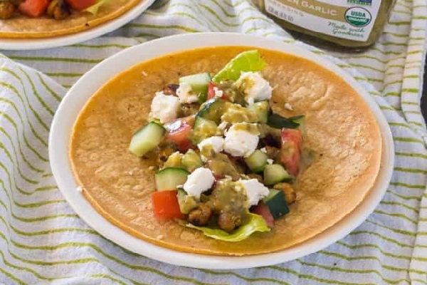 Greek Vegetarian Chickpea Tacos Recipe