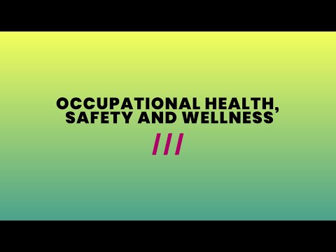 Occupational Health, Safety and Wellness (1395)