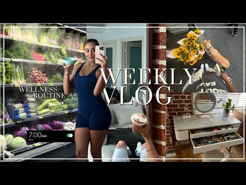WEEKLY VLOG 🌱 wellness routine + makeup organization + workouts *in my health era* Ft. Breo