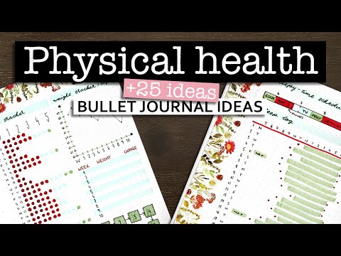 Physical Health Bullet Journal Ideas 💜 Fitness and health bullet journal layouts