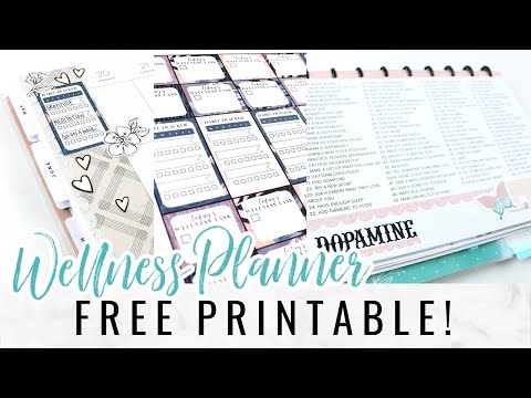 Wellness Planner Free Printable | Stress Management, Self Care, Mental Health