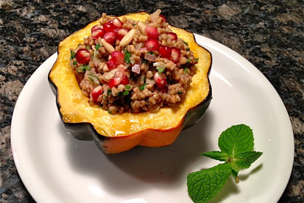 Delicious Recipe: Kasha-Stuffed Acorn Squash